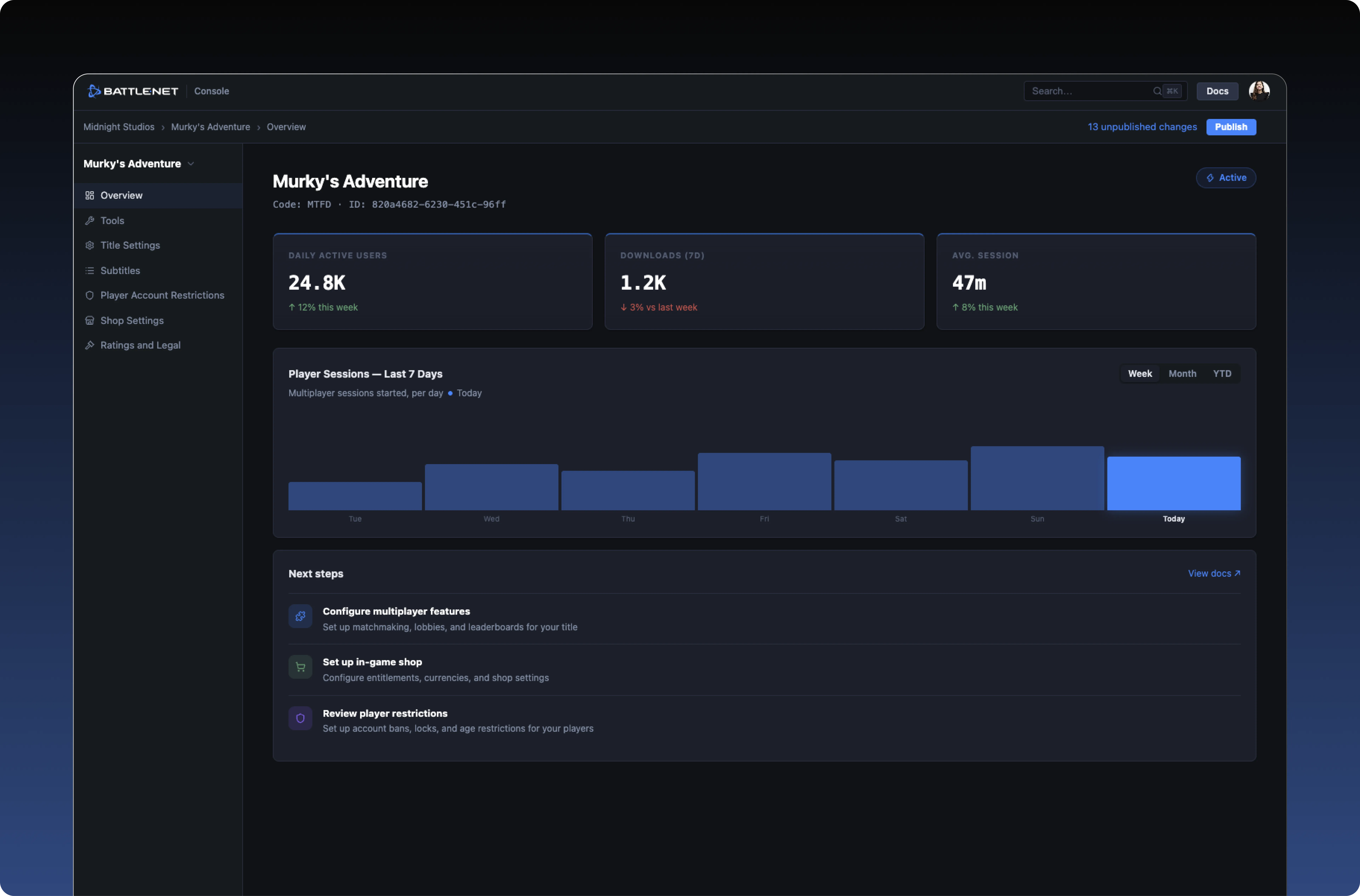 Developer Platform landing page